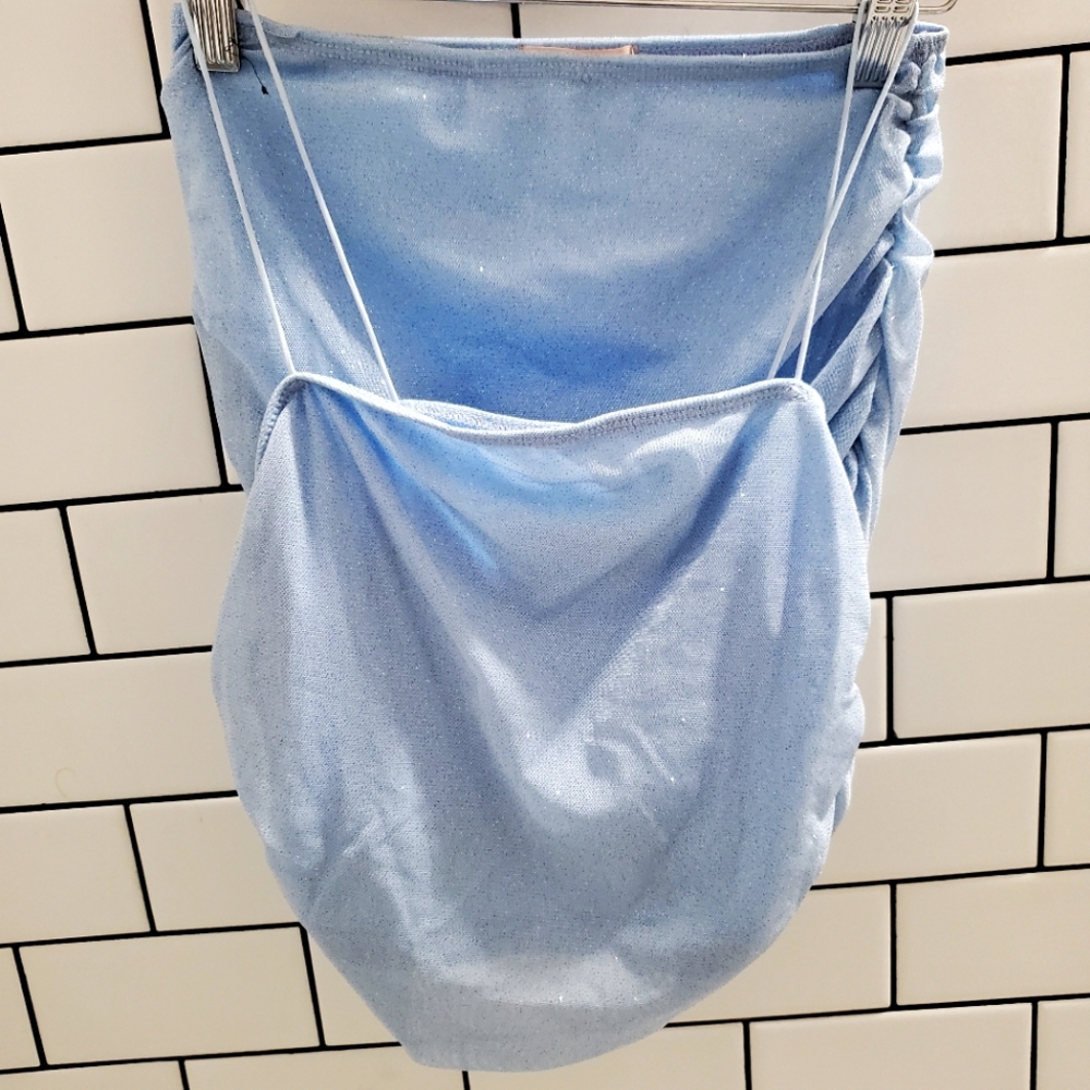 Blue glitter ✨️ top and skirt